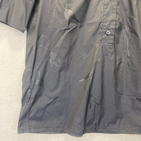 CIVIDINI Italy Womens Floral Collared Henley Blouse Sz Small Top Blue 1/2 Sleeve - Picture 9 of 16